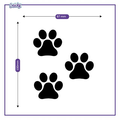 Naklejka ścienna do domu ŁAPKI PIESKA 10 cm na Arena.pl
