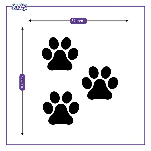 Naklejka ścienna do domu ŁAPKI PIESKA 10 cm zdjęcie 4