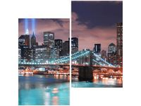 60X60CM PANORAMA MANHATTANU DWU OBRAZ ŚCIAN