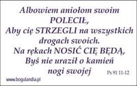 Magnes 56 na lodówkę Albowiem aniołom swoim POLECIŁ