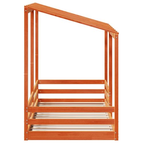 Rama łóżka dziecięcego z daszkiem, woskowy brąz, 80x200 cm na Arena.pl