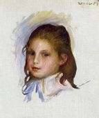 Child with Brown Hair, Auguste Renoir - plakat 40x60 cm