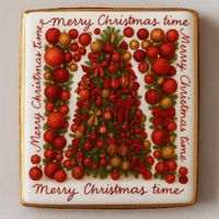 CIASTKO LUKROWANE RED TREE BOŻE NARODZENIE ROZ.S PION RĘCZNIE ROBIONE