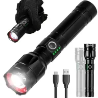 LATARKA LED TAKTYCZNA AKUMULATOROWA WOJSKOWA ZOOM 30W USB-C PRO POWER VAYOX