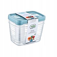 POJEMNIK NA ŻYWNOŚĆ KOMPLET 3 szt 2,2L 2200ml GŁĘBOKI BOX