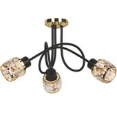 Lampa sufitowa DESALIA-3X czarno-złota E27 Vitalux
