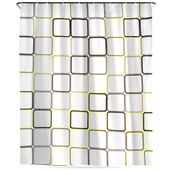 Zasłona prysznicowa haczyki wodoodporna kwadraty 180x180 cm