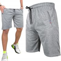 KRÓTKIE SPODENKI męskie DRESOWE z KIESZENIAMI na ZAMEK dresy szorty, r. M