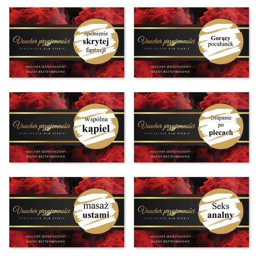 25x VOUCHERY PRZYJEMNOŚCI ZDRAPKI MIŁOŚCI walentynki Prezent Kupon +KOPERTA na Arena.pl