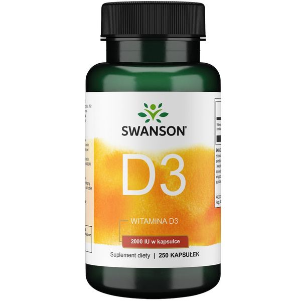 SWANSON Witamina D3 2000 IU (250 kaps.) zdjęcie 1