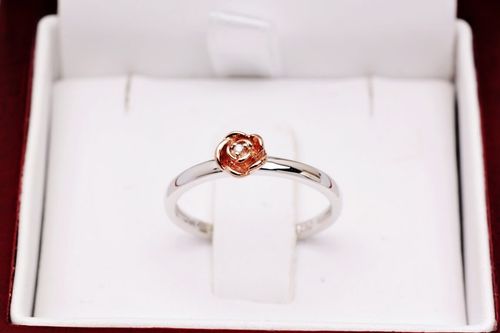 Złoty pierścionek PBD3749 - Diament na Arena.pl