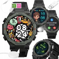 Smartwatch męski z rozmowami Bluetooth puls kroki sport LED PL PRO