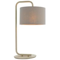 Abażurowa lampa stołowa L&-192621 Light& do sypialni szampańska