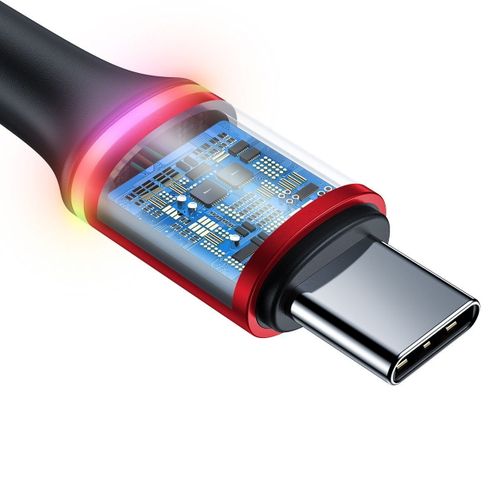 Baseus halo data HW flash charge cable USB For Type-C 40W 1m Red na Arena.pl
