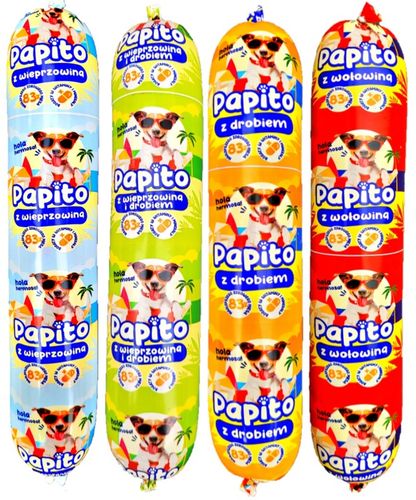 19x1KG Karma dla psa baton PAPITO 83% mięsa + GRATIS na Arena.pl