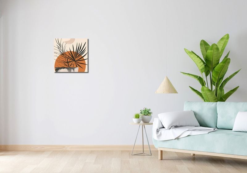 Obraz 40x40cm Palmowy Zachód zdjęcie 2