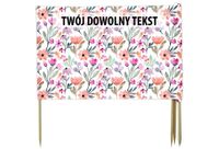 PARAWAN PLAŻOWY Akwarelowe kwiaty z indywidualnym  napisem 5 PANELI 3.5