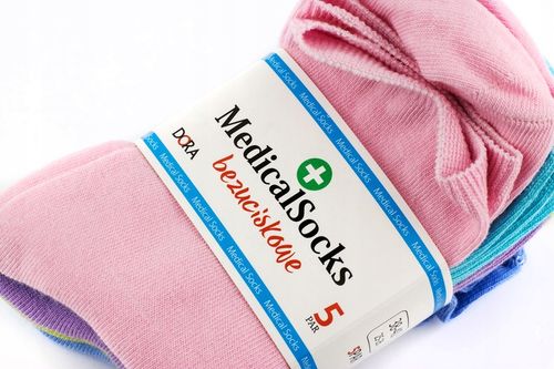 5X SKARPETKI SKARPETY MEDYCZNE BEZUCISKOWE DAMSKIE 41-43 na Arena.pl