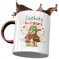 Kubek Bordowy Dla Grzybiarza Żajebisty Grzybiarz Z Nadrukiem Ze Zdjęciem