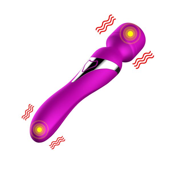 Stymulator-Silicone Dual Massager Usb 7+7 Function Purple zdjęcie 2