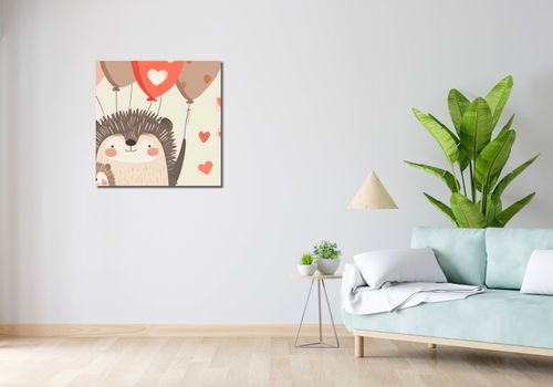 Obraz 70x70cm Uśmiech Jeżykowej Rodziny na Arena.pl