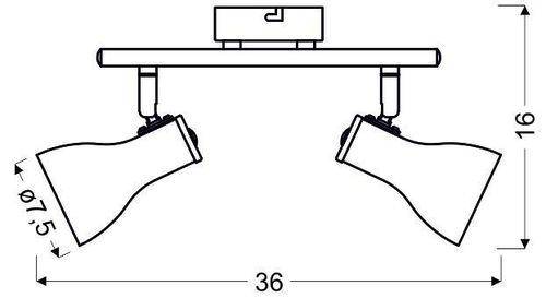 Julie listwa 2x40W E14 szary na Arena.pl