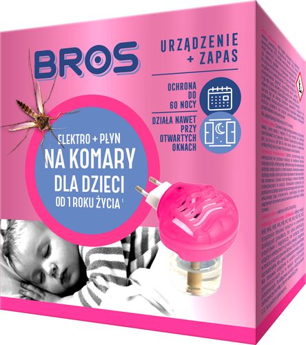 BROS Urządzenie elektro+płyn na komary dla dzieci na Arena.pl