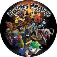 Opłatek na tort AVENGERS Batman Iron Man Hulk Thor CPT. Ameryka Spiderman