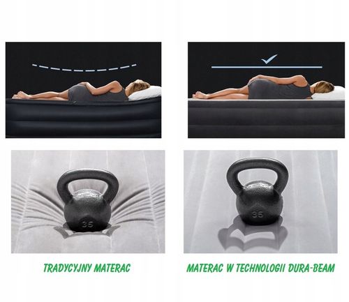 Materac do spania 137x191x25 cm Delux 64102 Intex na Arena.pl