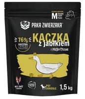 Zdrowa karma z prebiotykiem dla psów Paka Zwierzaka Kaczka z jabłkiem 1,5kg