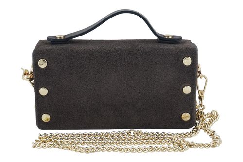 Zamszowa torebka Barberinis wizytowa - Brązowa ciemna na Arena.pl