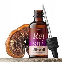 Polska Lakownica żółtawa Ollywell Reishi Krople Moc Ekstrakt Adaptogen