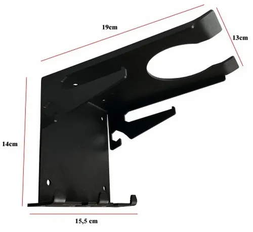 Wieszak uchwyt na kosę kosiarkę spalinową GRUBY MOCNY z haczykami otworami na Arena.pl