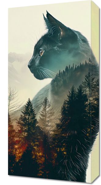 Obraz 30x60cm Koci Duch Lasu zdjęcie 1