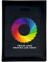 KALENDARZ A5 2026 DZIENNY książkowy firmowy nadruk uv z logo 10 sztuk