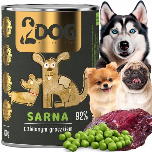 MOKRA KARMA DLA PSA SARNA 400 g MONOPROTEINOWA HIPOALERGICZNA Z BŁONNIKIEM na Arena.pl