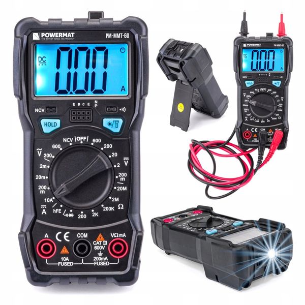 Miernik cyfrowy MULTIMETR uniwersalny LATARKA LED zdjęcie 1