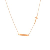 Złoty Naszyjnik Celebrytka Krzyżyk i Blaszka