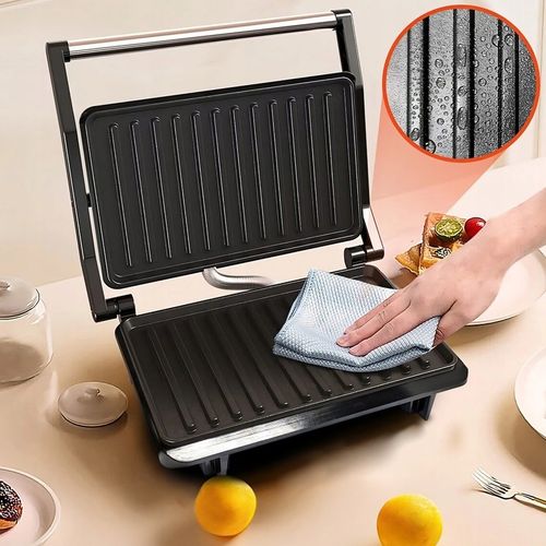 KONTAKTOWY GRILL ELEKTRYCZNY OPIEKACZ SKŁADANY TOSTER PANINI KANAPEK na Arena.pl