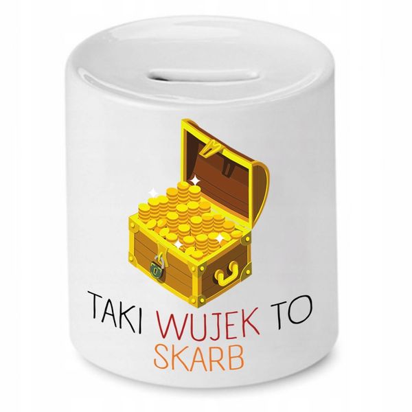 Skarbonka Dla Wujka Taki Wujek To Skarb Prezent Z Nadrukiem Ze Zdjęciem zdjęcie 1