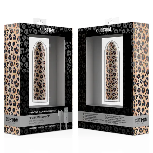 calexotics custom bullets leopard - mini masażer 10 trybow, magnetyczny na Arena.pl