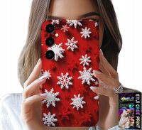 ETUI DO SAMSUNG GALAXY S24 PLUS - PŁATKI ŚNIEGU, ŚNIEG, GWIAZDKI, ŚWIĘTA