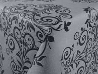 Obrus Cerata Ornament Ciemny, Antracyt Struktura 140cm x 10cm CA468