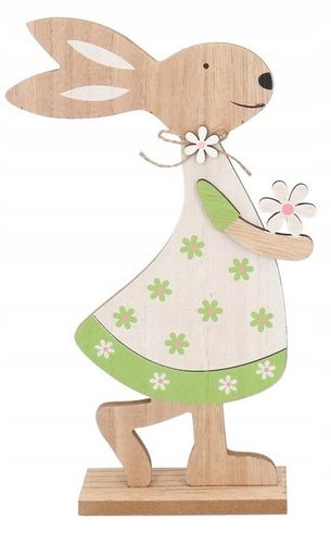 ZAJĄC ZAJĄCZEK WIELKANOCNY DREWNIANY DUŻY FIGURKA na Arena.pl