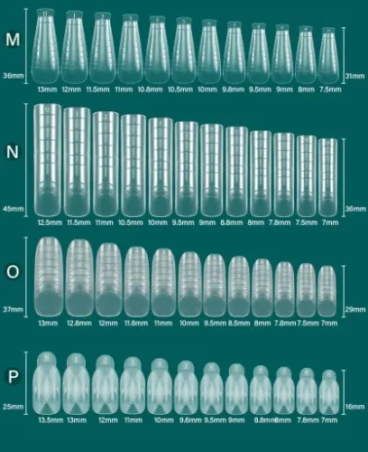ZESTAW Formy DUAL DO AKRYLOŻELU 12 rodzajów MIGDAŁ pędzelek zaciskarka na Arena.pl