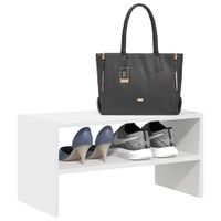 Stojak na buty, sztaplowany, biały, 60x30x30,5 cm