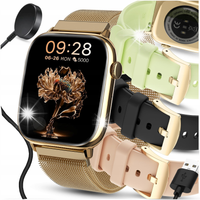 SMARTWATCH ZEGAREK DAMSKI POWIADOMIENIA ROZMOWY SPORT ZDROWIE TLEN POLSKI
