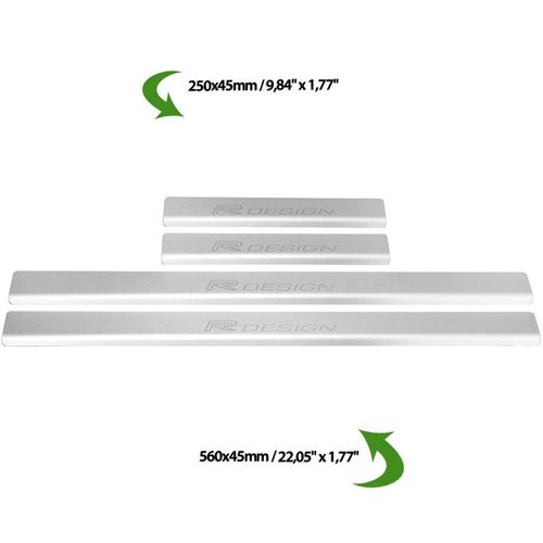 Listwa progowa VOLVO XC60 MK2 R DESIGN Stal nierdzewna 304 mat 4szt na Arena.pl
