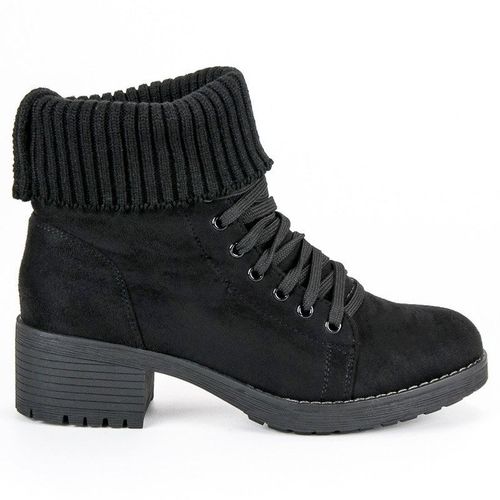 Sznurowane czarne botki r.39 na Arena.pl