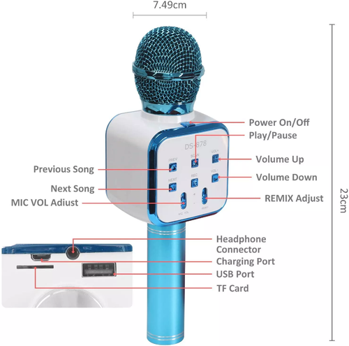 BEZPRZEWODOWY MIKROFON KARAOKE MODULACJA GŁOSU na Arena.pl